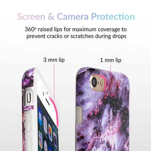 Purple Stone Marble iPhone Case