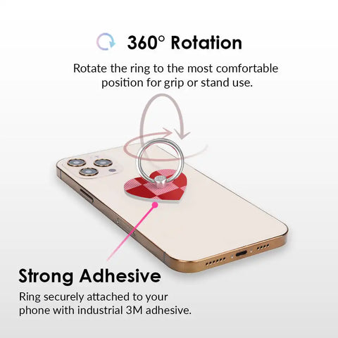 Rose Vibe Checkered Phone Ring