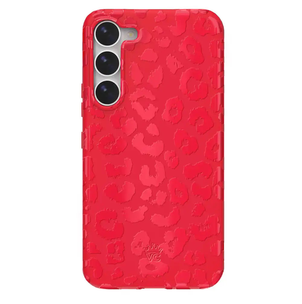 Red Hot Leopard Samsung Case