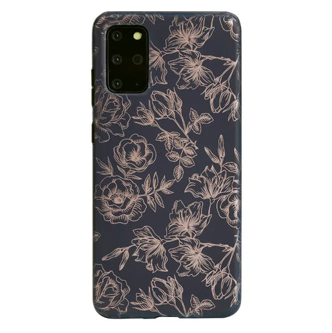 Floral Rose Gold Chrome Samsung Galaxy Case