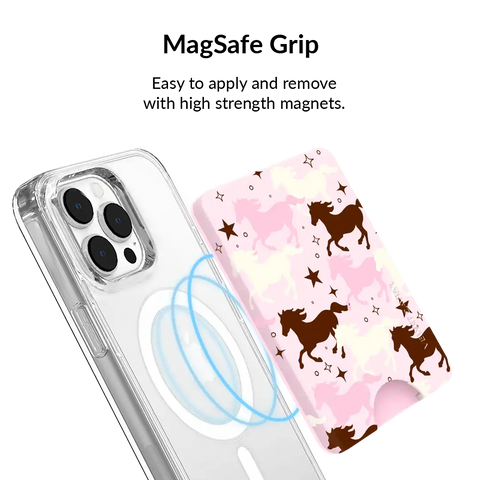 Pink Pony Glitter MagSafe Wallet
