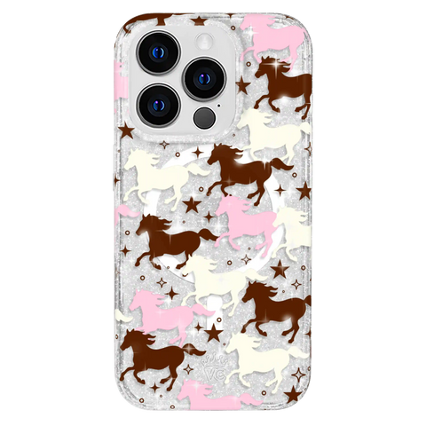 Pink Pony Glitter iPhone Case