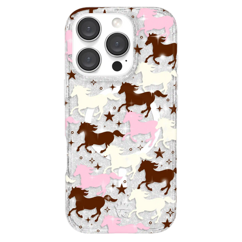Pink Pony Glitter iPhone Case
