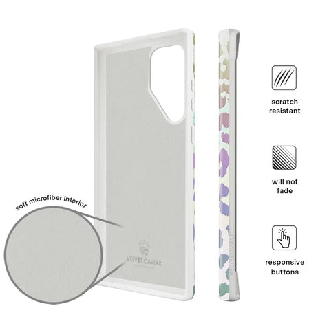 White Opal Leopard Samsung Case
