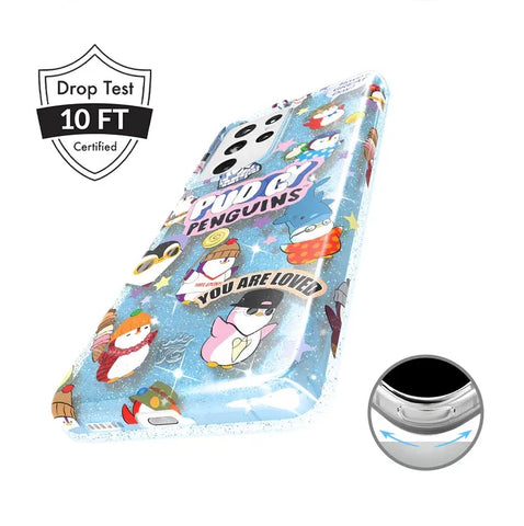 Pudgy Penguins Iceberg Glitter Samsung Case