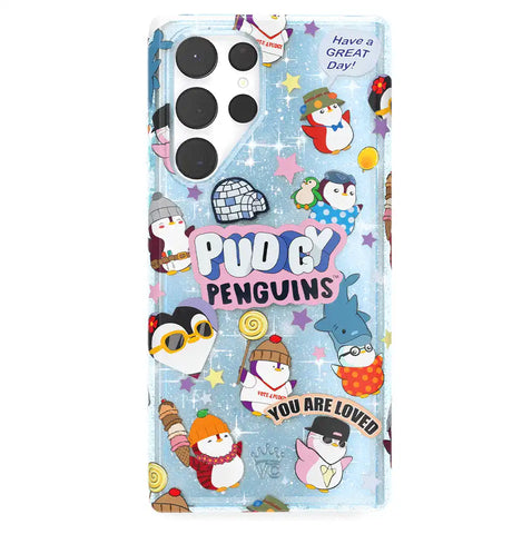 Pudgy Penguins Iceberg Glitter Samsung Case