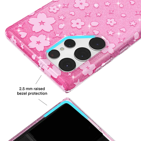 Cherry Blossom Glitter Samsung Case