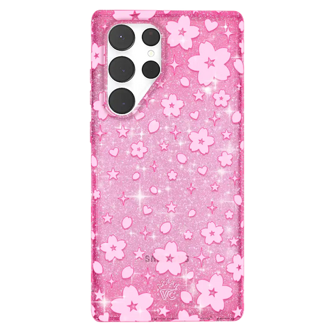 Cherry Blossom Glitter Samsung Case