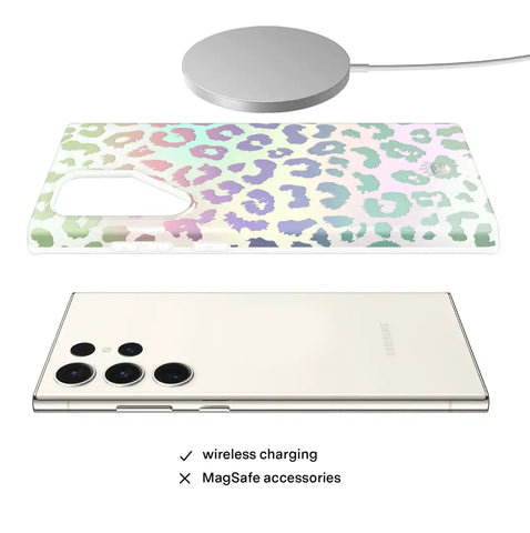 White Opal Leopard Samsung Case