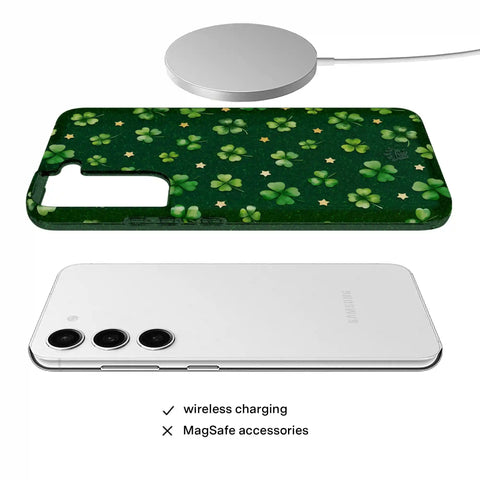 Lucky Clover Glitter Samsung Case