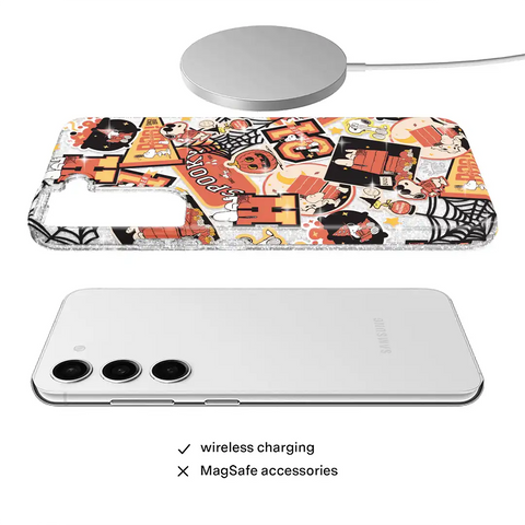Snoopy Halloween Varsity Glitter Samsung Case