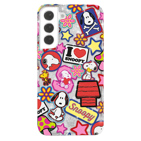 Snoopy Patchwork Glitter Samsung Case