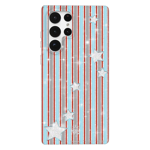 Stars & Stripes Glitter Samsung Case