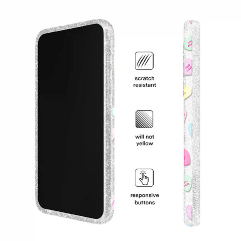 Sweet Hearts Glitter Samsung Case