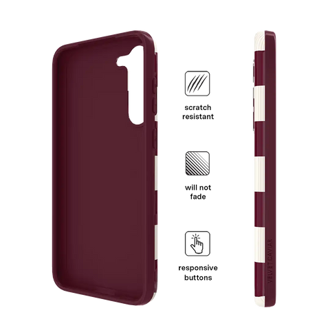 Burgundy Vibe Checker Samsung Case