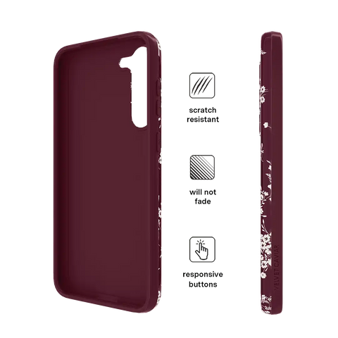 French Burgundy Floral Samsung Case