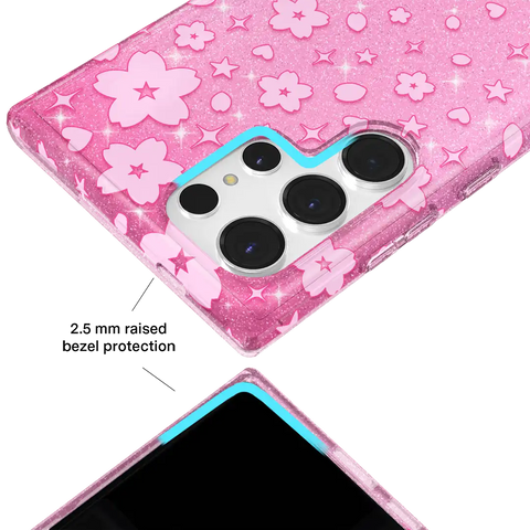 Cherry Blossom Glitter Samsung Case