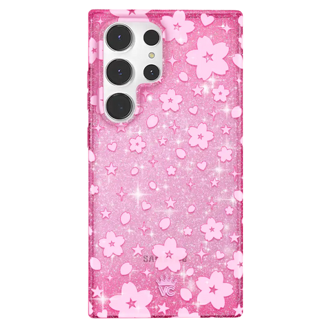 Cherry Blossom Glitter Samsung Case