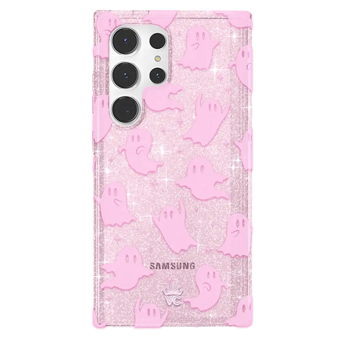 Ghosted Pink Glitter Samsung Case