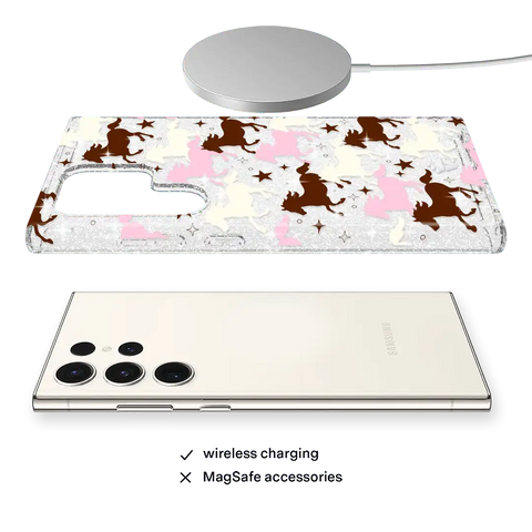 Pink Pony Glitter Samsung Case
