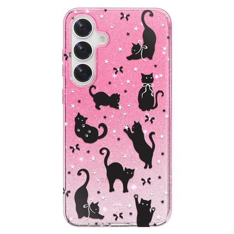 Lucky Kittens Glitter Samsung Case