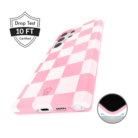 Pink Vibe Checkered Samsung Case