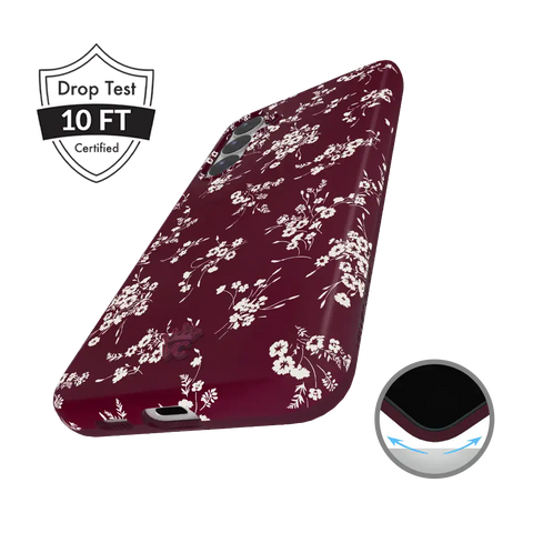 French Burgundy Floral Samsung Case