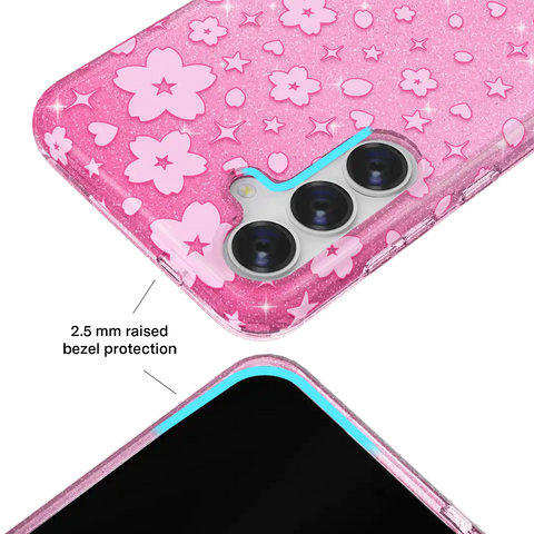 Cherry Blossom Glitter Samsung Case