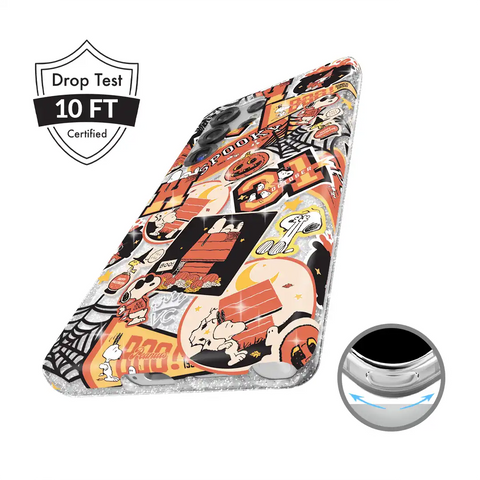 Snoopy Halloween Varsity Glitter Samsung Case