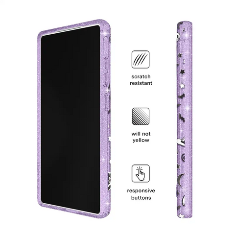 Witchy Lilac Glitter Samsung Case