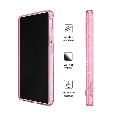Pink Stardust Glitter Samsung Case