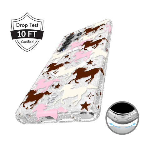 Pink Pony Glitter Samsung Case