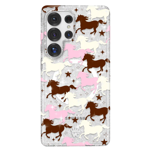 Pink Pony Glitter Samsung Case