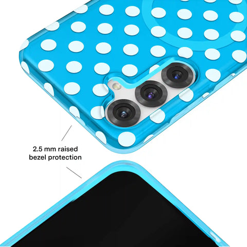 Aquamarine Polka Dot Samsung Case