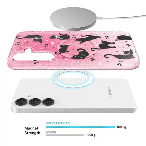 Lucky Kittens Glitter Samsung Case