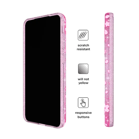 Cherry Blossom Glitter Samsung Case