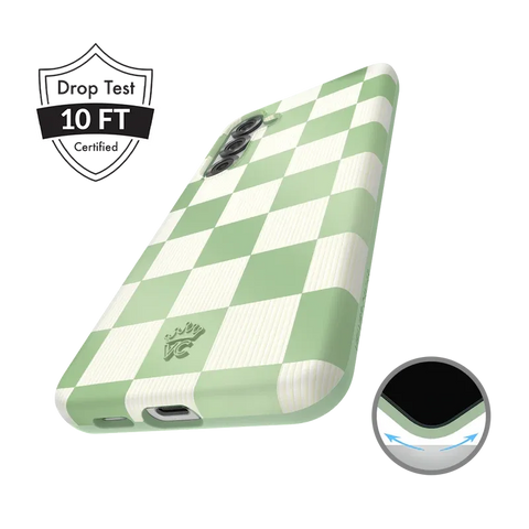 Pistachio Vibe Checkered Samsung Case