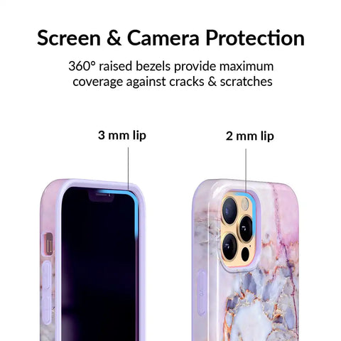 Violet Sky Marble iPhone Case