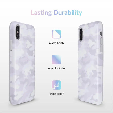 White Clouds Camo iPhone Case