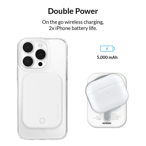 White Portable MagSafe Charger Power Pack