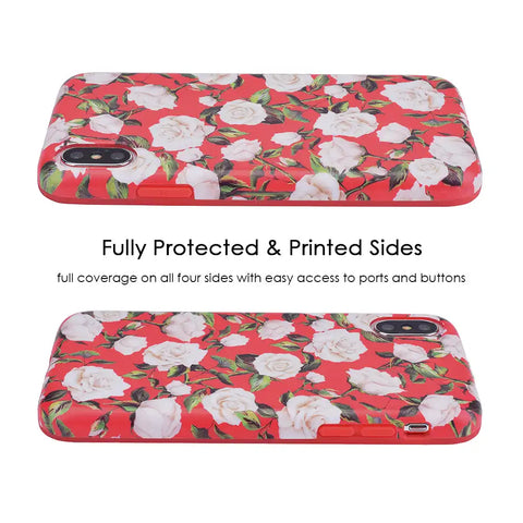 White Roses Floral iPhone Case