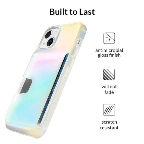 White Opal Iphone Wallet Case